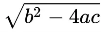 The square root of the discriminant